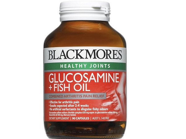 Blackmores Glucosamine Fish Oil 90 viên giúp bổ sung glucosamine và dầu cá, rất tốt cho người bị sưng đau, viêm khớp