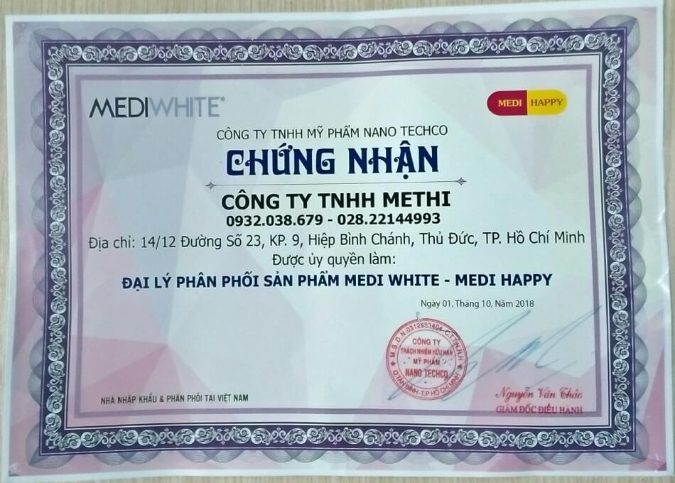 NANO WHITE PLUS - Giúp làm trắng da - Thảo Dược Medi Happy - Methi Việt Nam