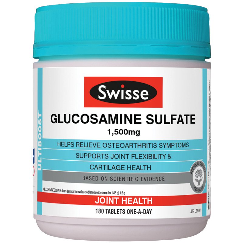Swisse Glucosamine Sulfate - Hổ trợ  xương khớp 1500mg 210 viên - Hàng xách tay Úc - Methi Việt Nam